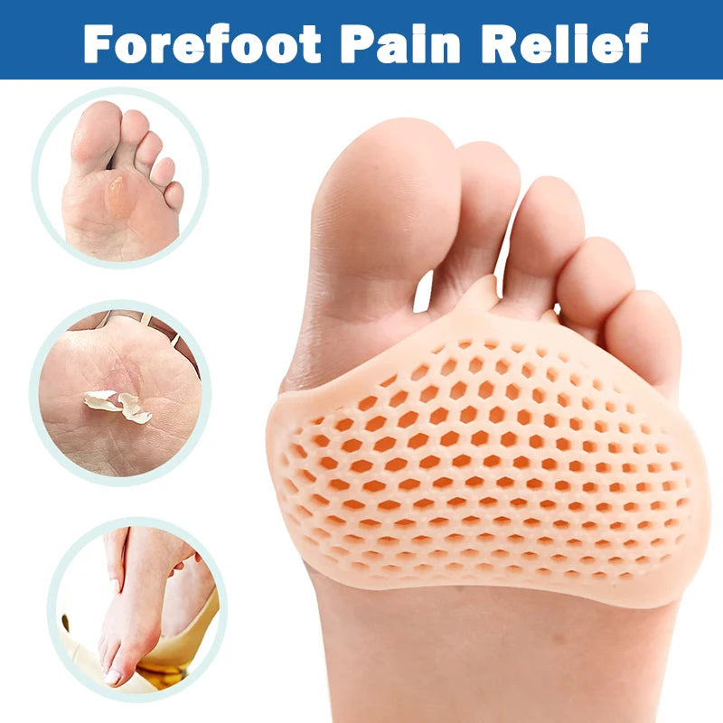 Pexmen 2/4/10Pcs Metatarsal Pads Ball of Foot Cushions for Women and Men Gel Forefoot Pads Pain Relief Mortons Neuroma Calluses