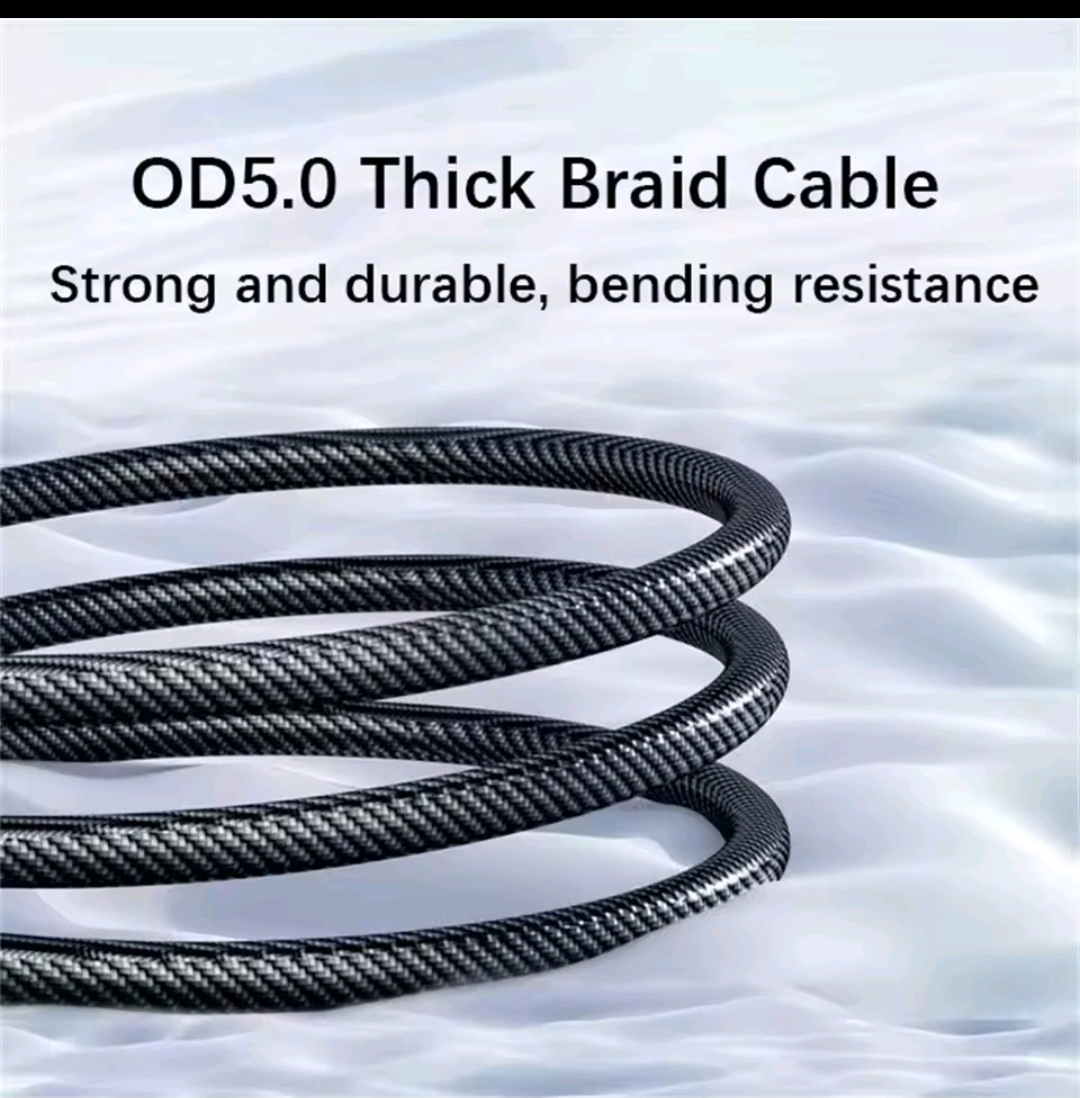 NNBILI 120 واط نوع C إلى نوع C كابل الهاتف كابل شحن سريع للغاية مع شاشة LED USB إلى سلك بيانات من النوع C لهواوي oppo vivo